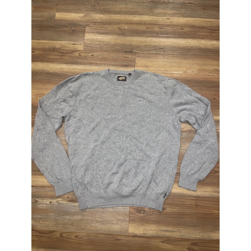Vintage Vans Off The Wall Sweater Gray Mens Size XL